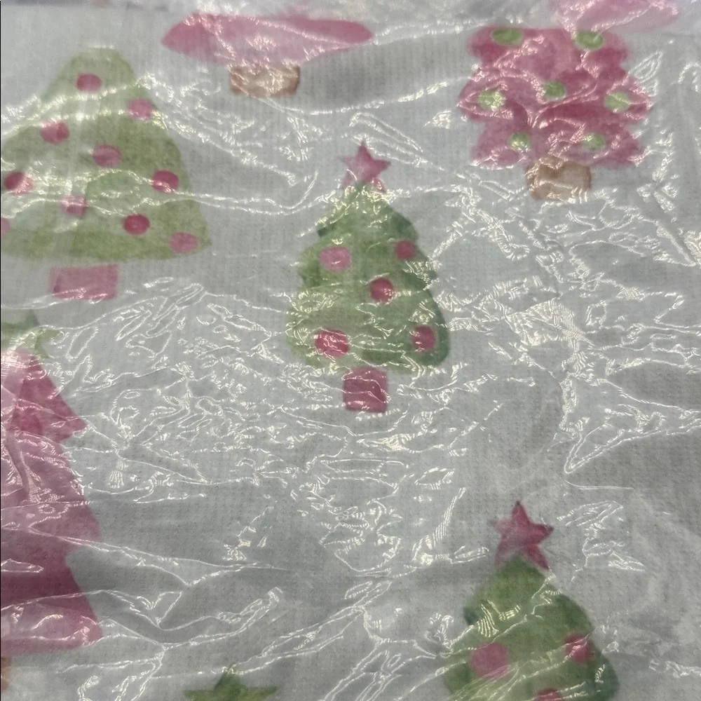 Set of Eight Pink and White Chic Hand or Dish Towels